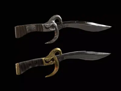 Arabian Assassin Dagger Low-poly 3D model