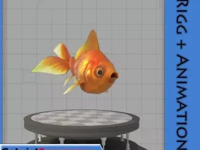 Golden Fish 3D model buy