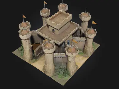 Fortress of Serenity  Stronghold of Peace and Strength 3D model