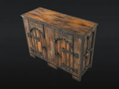 Medieval Cupboard Free 3D model