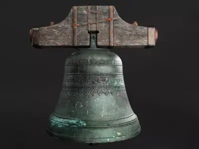 Old Church Bell Low-poly 3D model