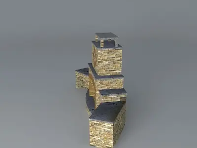 The Glastonbury fireplace Free 3D model