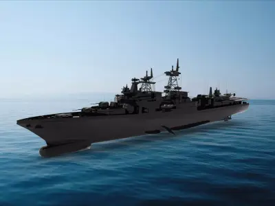 Udaloy-class destroyer 3D model
