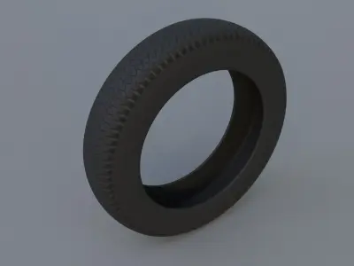 Tire Wheel Low-poly 3D model