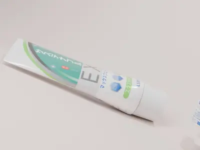 Japanese Toothpaste Product Free low-poly 3D model
