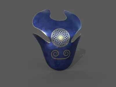 Chest shield  Low-poly 3D model