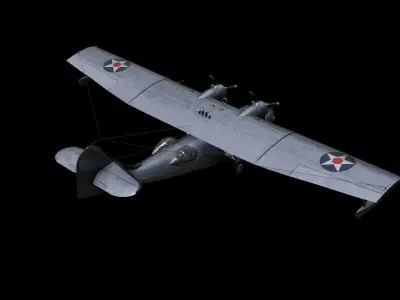 Consolidated PBY Catalina  Low-poly 3D model