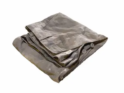Folded Combat Pants 3D Scan 3D model