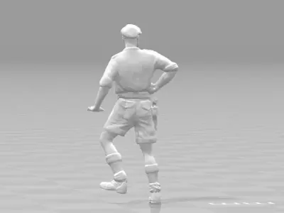 Captain miniature II World War 3D print model