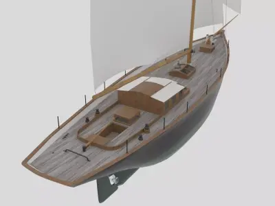 Sailing Yacht 3D model by e1413 from CGTrader (Textured)