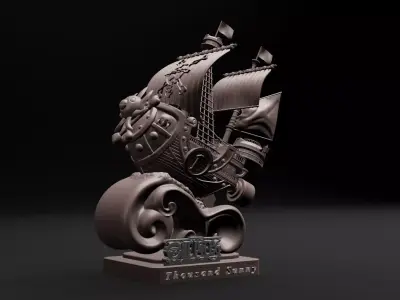 One Piece - Thousand Sunny 3D Printable 3D print model