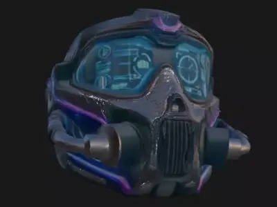 Cyberpunk Sci-Fi Mask 3D model