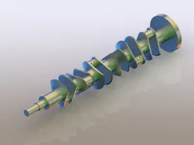 Crank screw Free 3D model