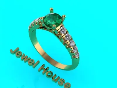 Antique Diamond Ring  01 3D print model