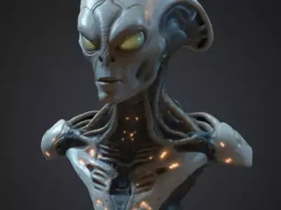 Alien Chest Sci-Fi 3D model purchase