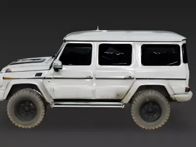 Realistic White SUV 3D Model 3D Model Low-poly 3D model