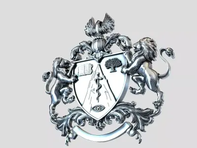 Lions and phoenix 3D print model