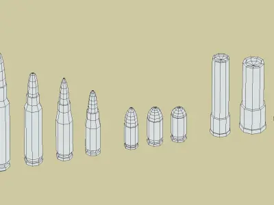 Free Pack - Bullets Free low-poly 3D model