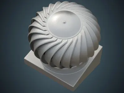Roof Turbine 1A Low-poly 3D model