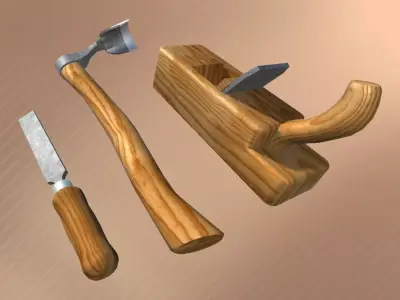 Carpentry Tools Free low-poly 3D model