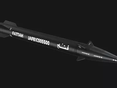 Fattah-1 Iranian Hypersonic Missile PBR 3D model