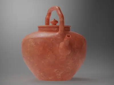 Chinese Classic  Purple Sand Clay Teapot with PBR materials 3D model