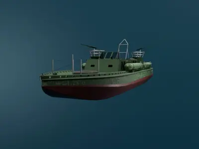 Torpedo boat Elko-80 PT-117 3D model
