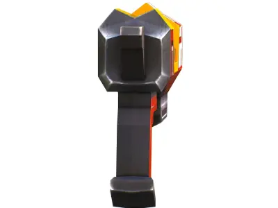 LowPoly Sci-Fi Cartoon Pistol Gun Low-poly 3D model get