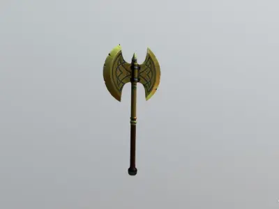 Viking Axe dual blade Free 3D model
