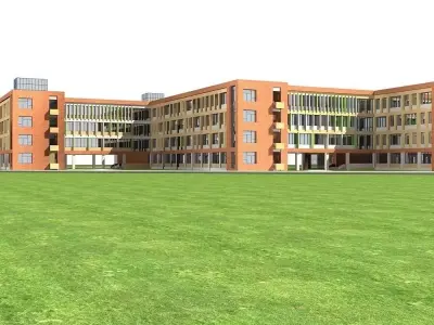School Building 3D model 84