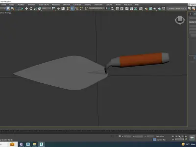 Pointing Trowel  Low-poly 3D model