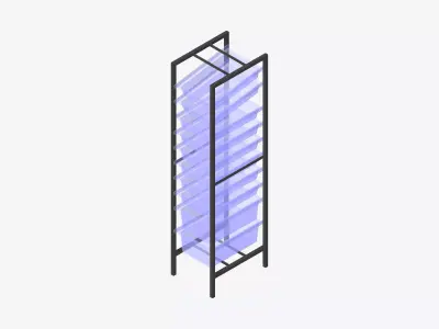 Shelving - Modular Rack - Integral - Type 3 Low-poly 3D model