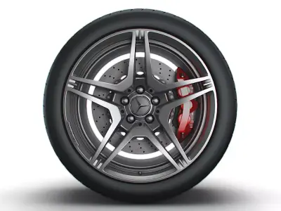 AMG iv twin spoke wheel 3D model
