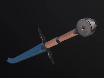 Saber Sword Fantasy Medieval Stylized PBR Low-poly 3D model