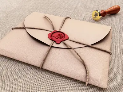 wax stamp Low-poly 3D model