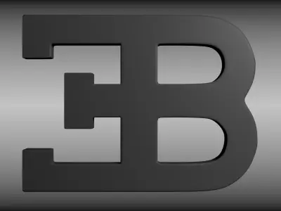 bugatti logo 3D model from CGTrader