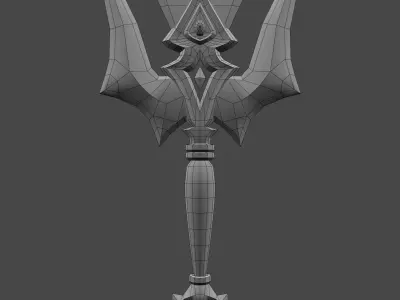 Low Poly Vampire Sword 3D model