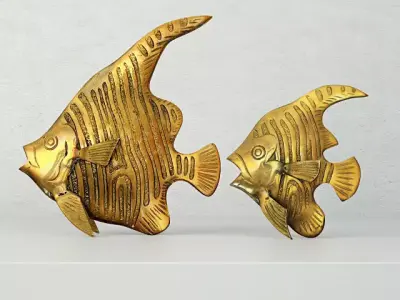 Brass Angel Fish 3D model