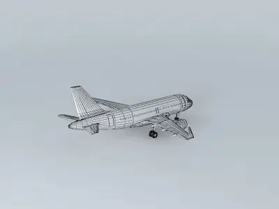 Template Airbus A318 Sharklets v.2 Free 3D model