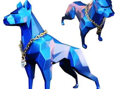Pitbull sculpte 3D model