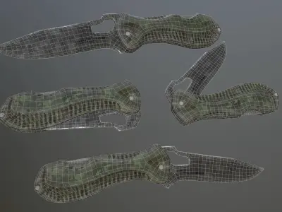 Army Knife Low-poly 3D model purchase