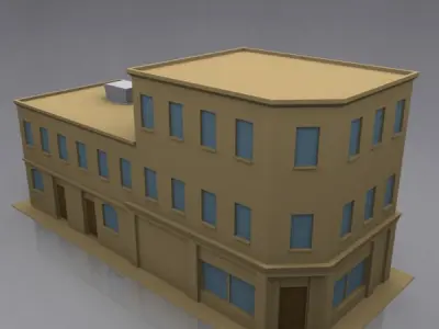 Shops Block 21 3D model