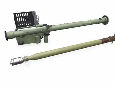 FIM-92 Stinger Anti Tank Rocket Launcher Low-poly PBR Low-poly 3D model