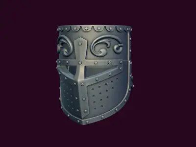 Crusader Helmet 3D print model