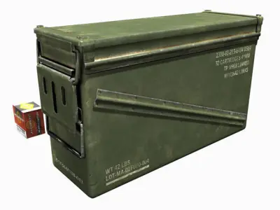 40mm Ammo Box Low-poly 3D model