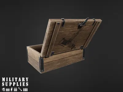 Military Supplies Pack - Small Gun Box Low-poly 3D model