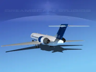 Boeing 717-200 Blue 1 3D model