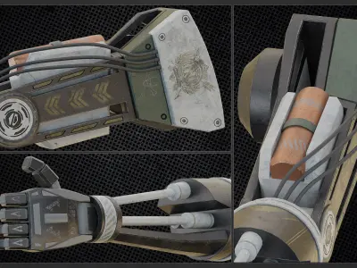 Sci-Fi Robot Arm-Game Ready 3D model