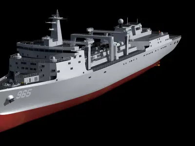 3D Hulun Lake supply ship side number 965 China PLA model 3D model