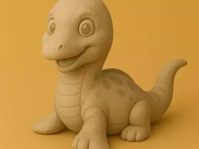 Cute Baby Shonisaurus 3D Model Printable Sea Dinosaur Figurine 3D print model